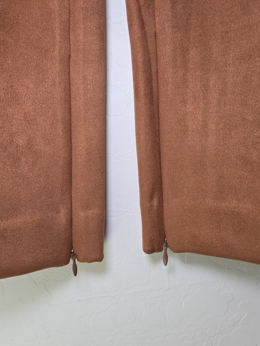Naked Wardrobe Faux Suede Straight Leg Pants Mocha Brown Neutral Womens XL NWT - Picture 5 of 13